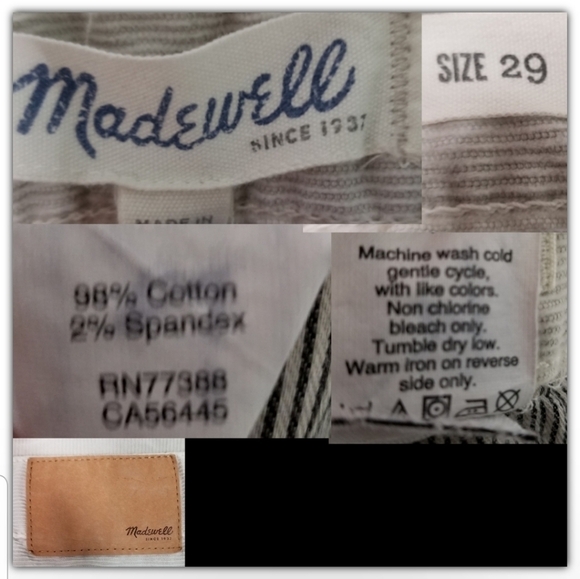 Madewell corduroy Jean's size 29 - Picture 3 of 3